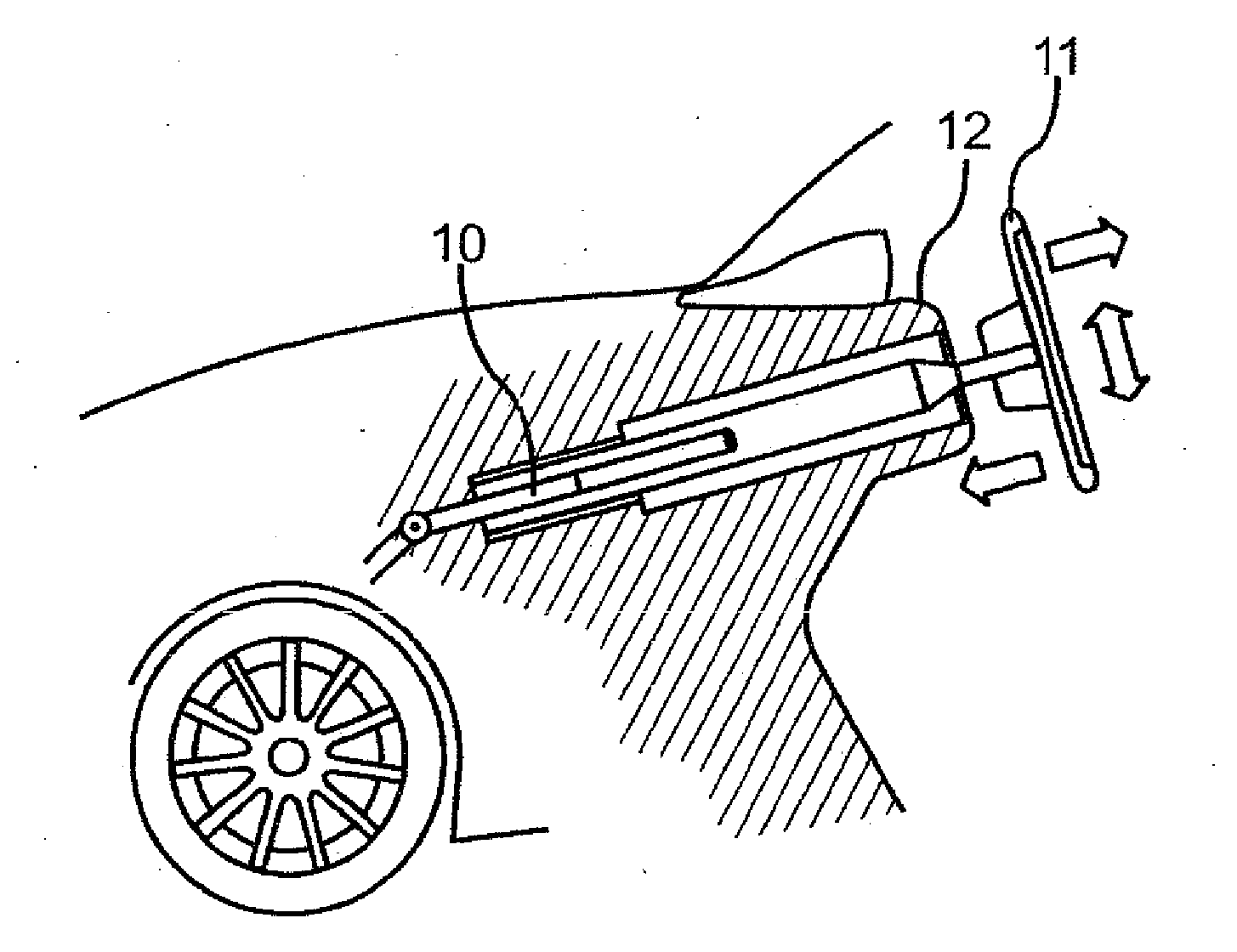 Motor vehicle with retractable steering wheel