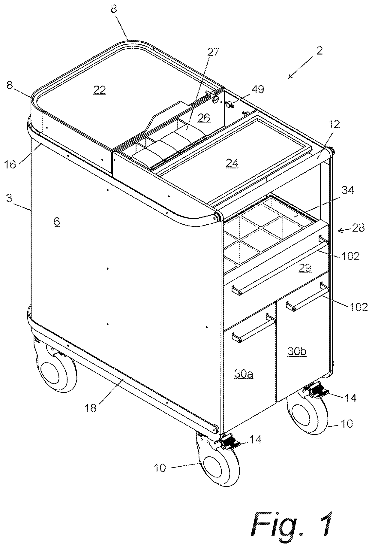 Mobile serving device and method