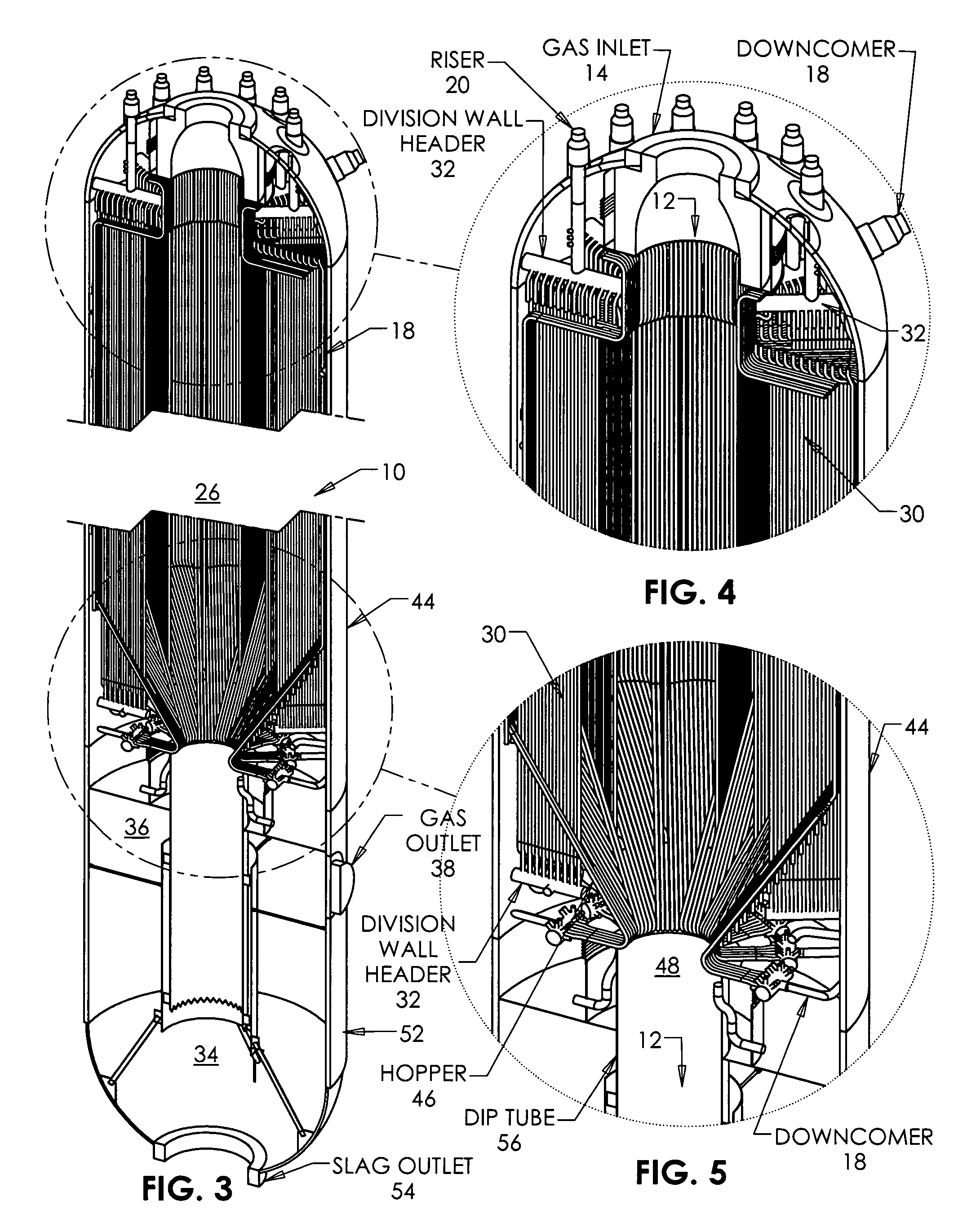 Radiant syngas cooler