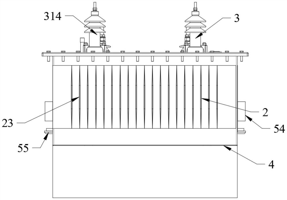 Waterproof high-frequency transformer with harmonic elimination function