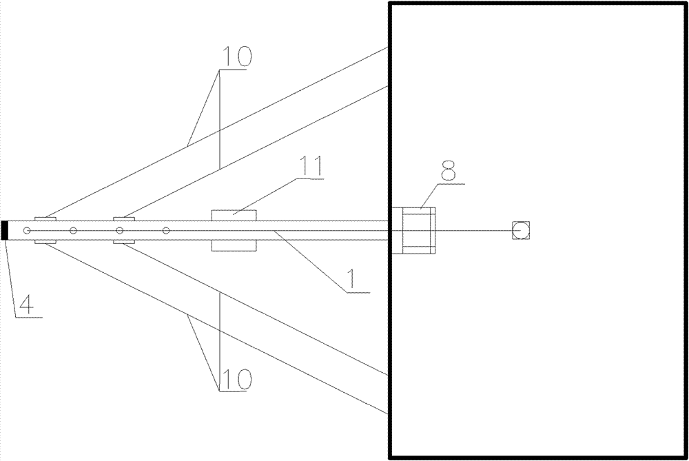 Hoisting in-place method for allowing large equipment to pass through ultrahigh hole