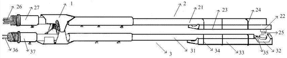 Four-point resistor testing device