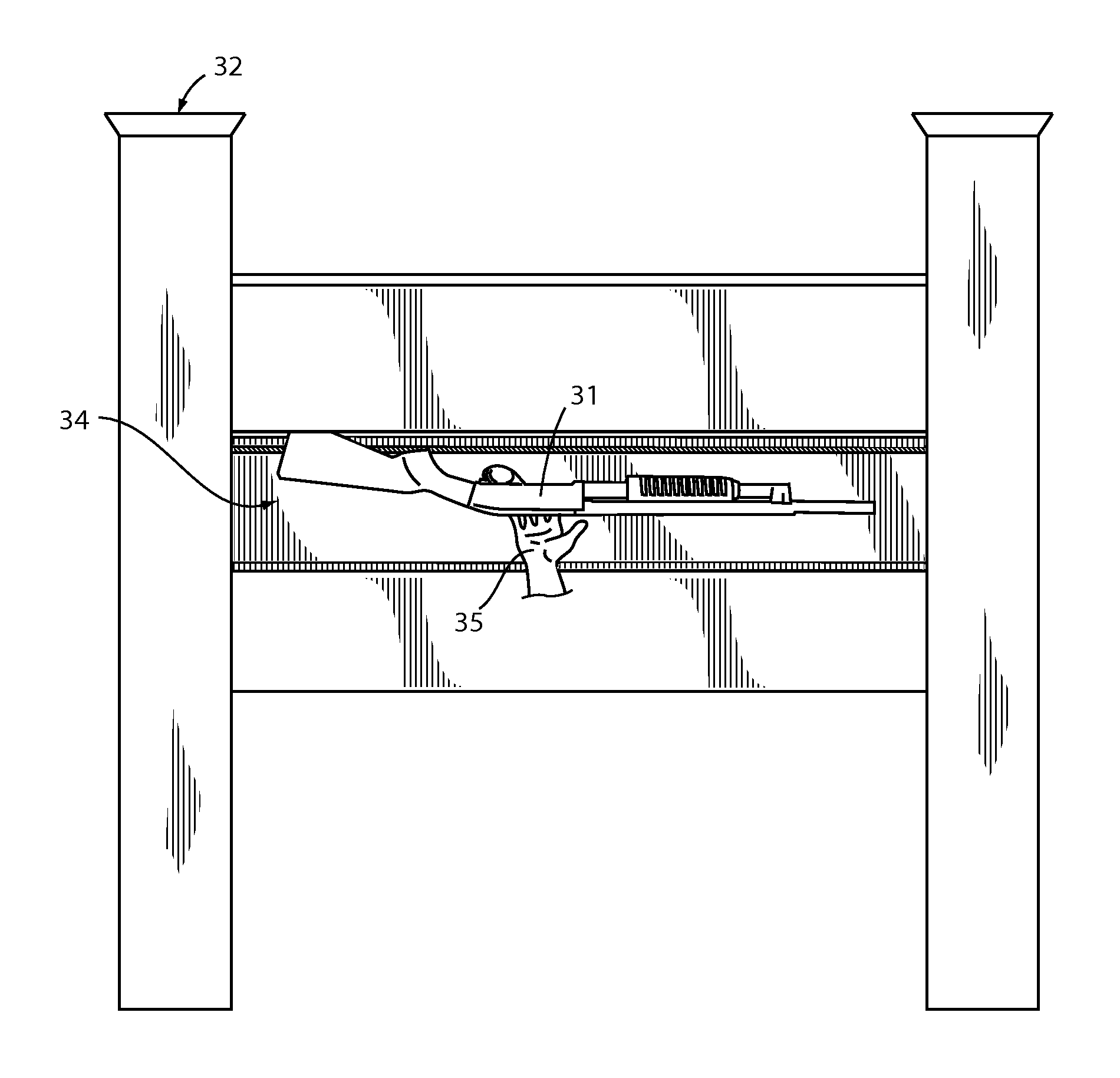 Furniture structure providing weapon delivery system