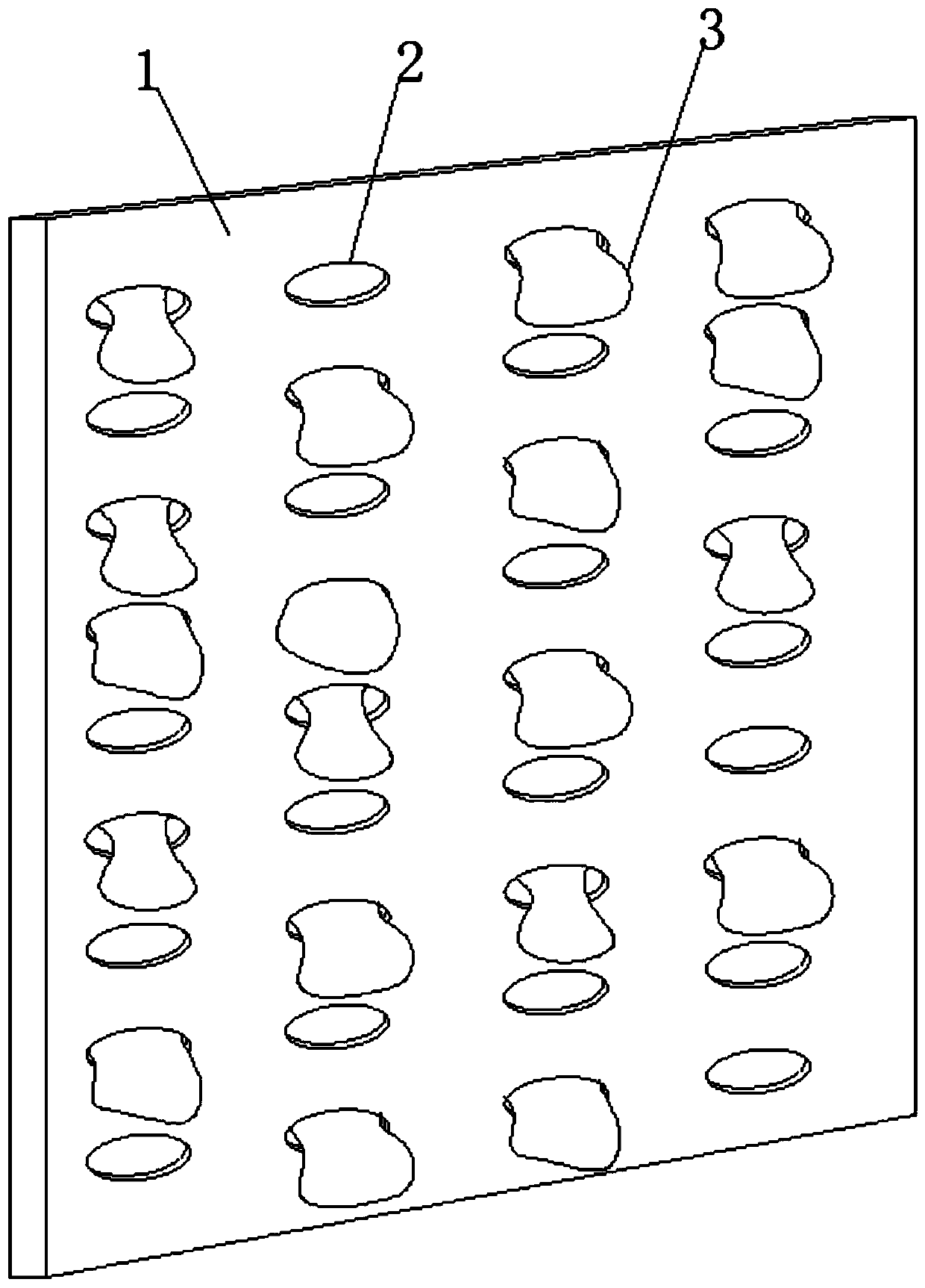 Spore bulge imitating type filter plate for filtering gas suspended solid