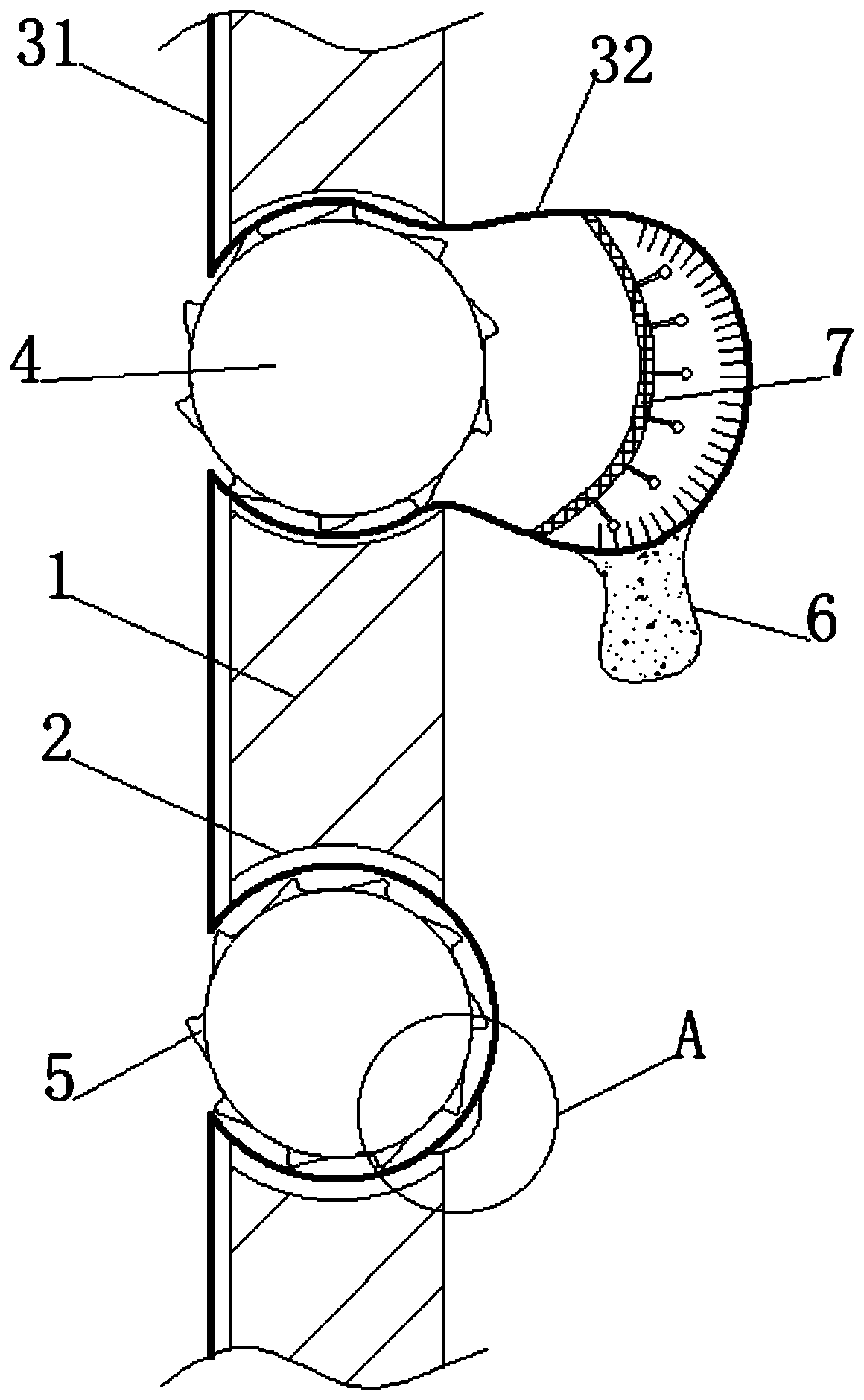 Spore bulge imitating type filter plate for filtering gas suspended solid