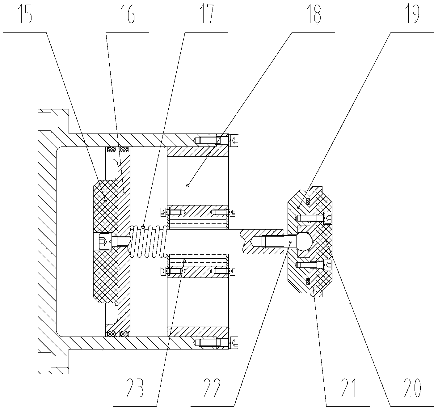 Gas gun type impact response spectrum testing machine