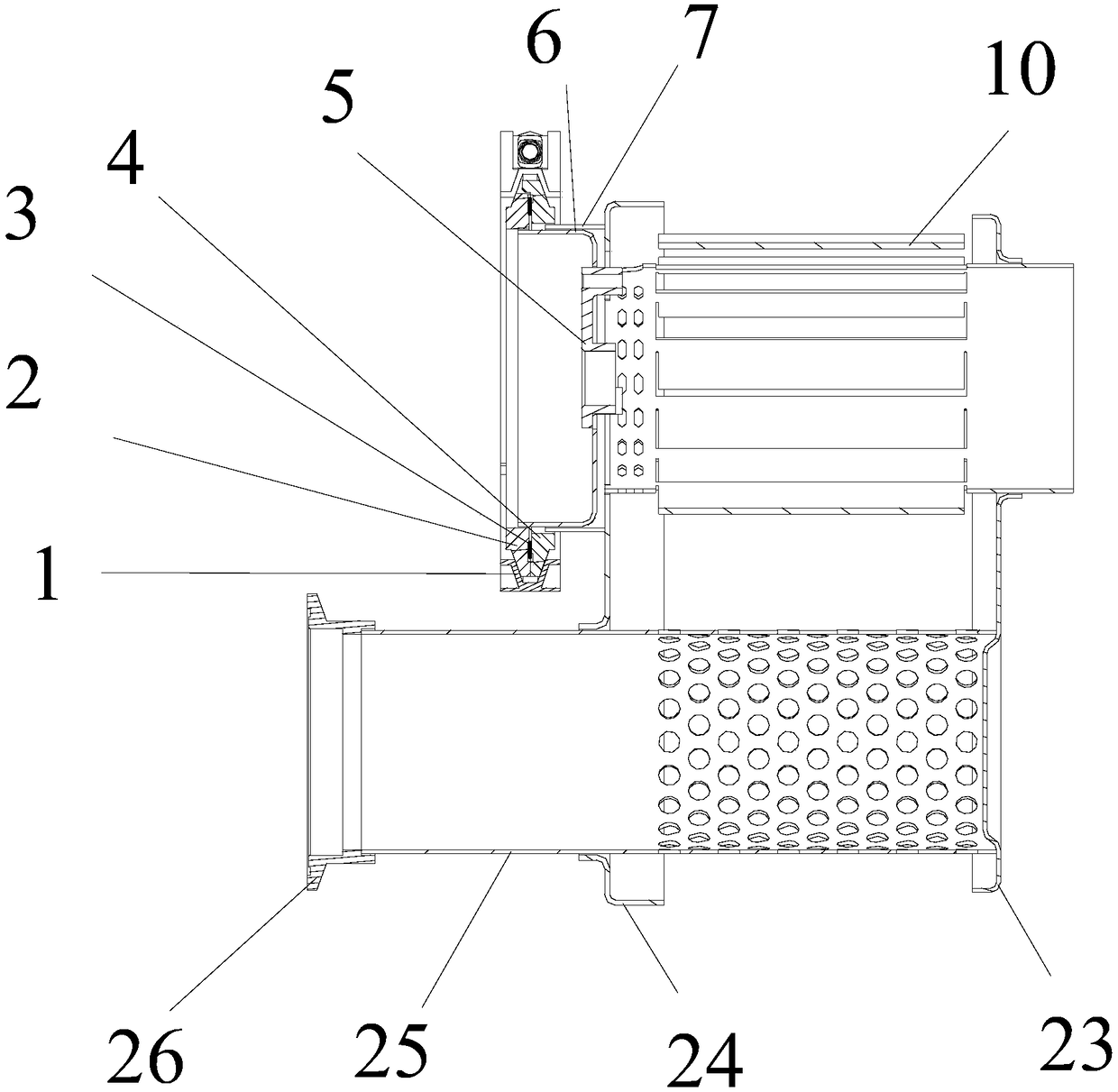 Cylindrical integrated removable urea nozzle post-processor assembly