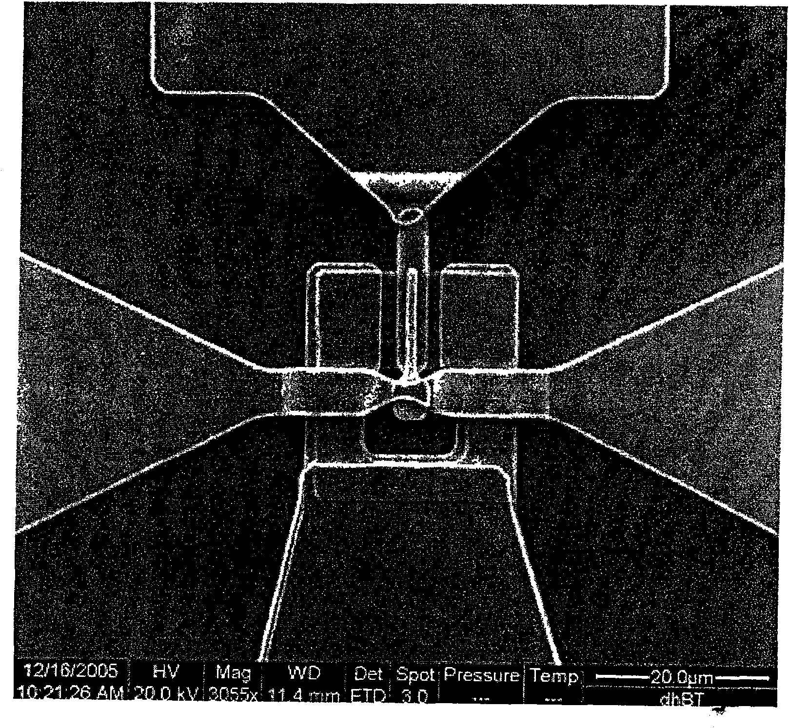 Method for eliciting sub-micron HBT emitter/HEMT grid