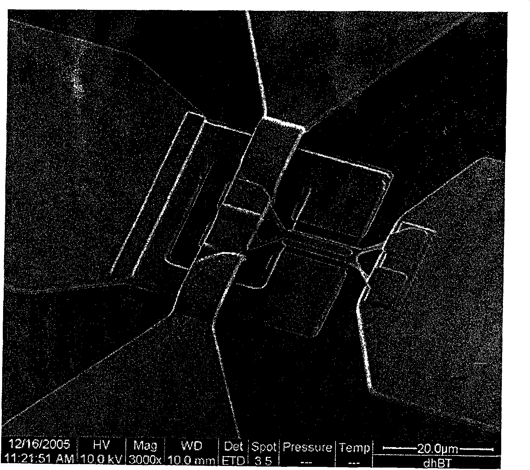 Method for eliciting sub-micron HBT emitter/HEMT grid