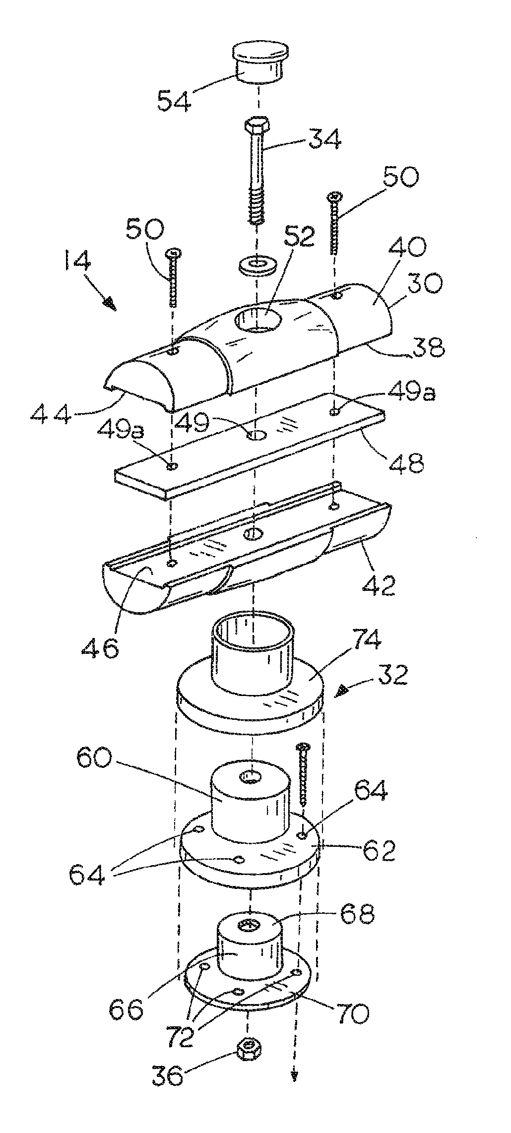 Reinforced supporting connectors for tubular grab railings