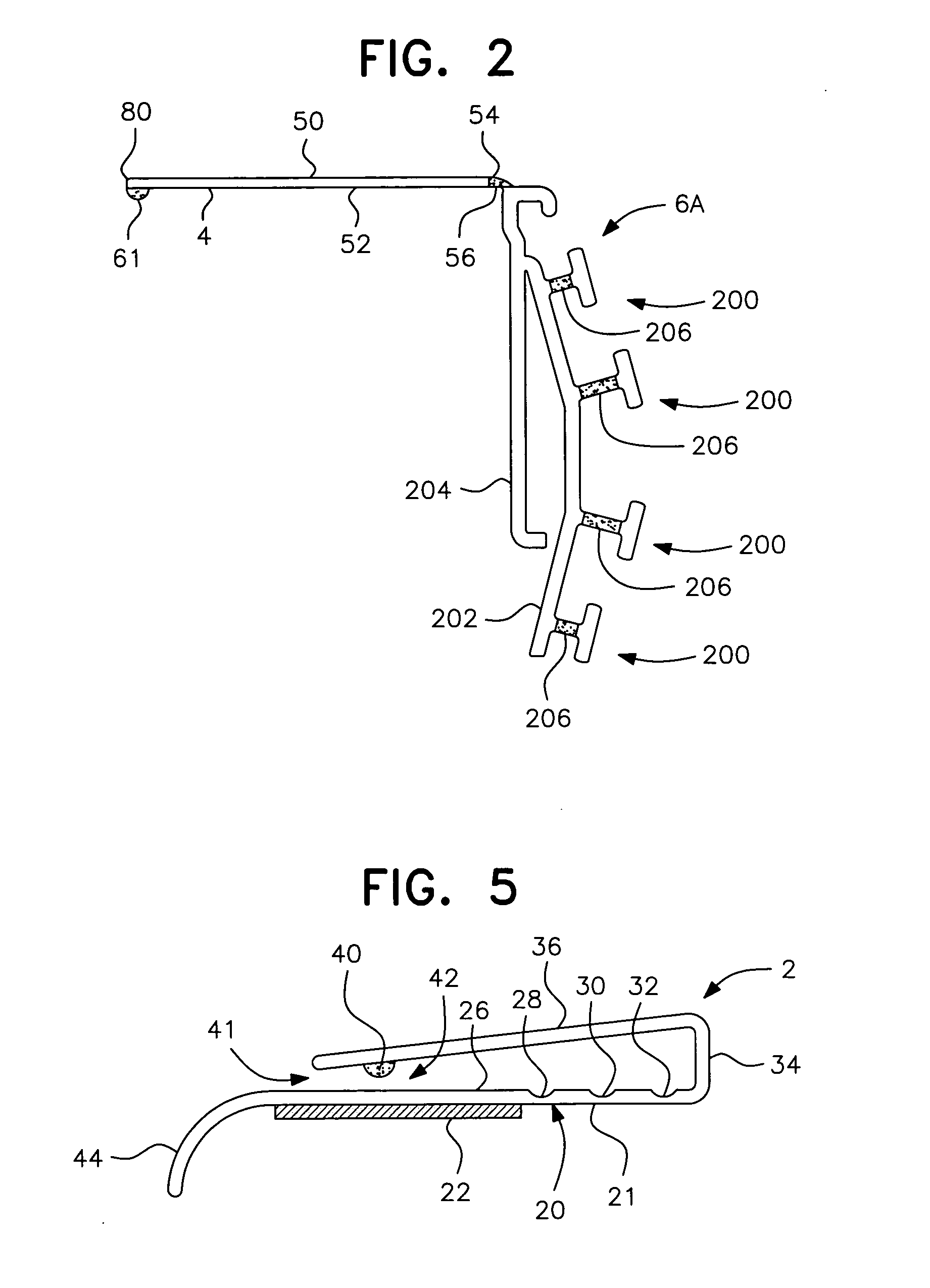 Label/sign holder with J-strip support surface mount