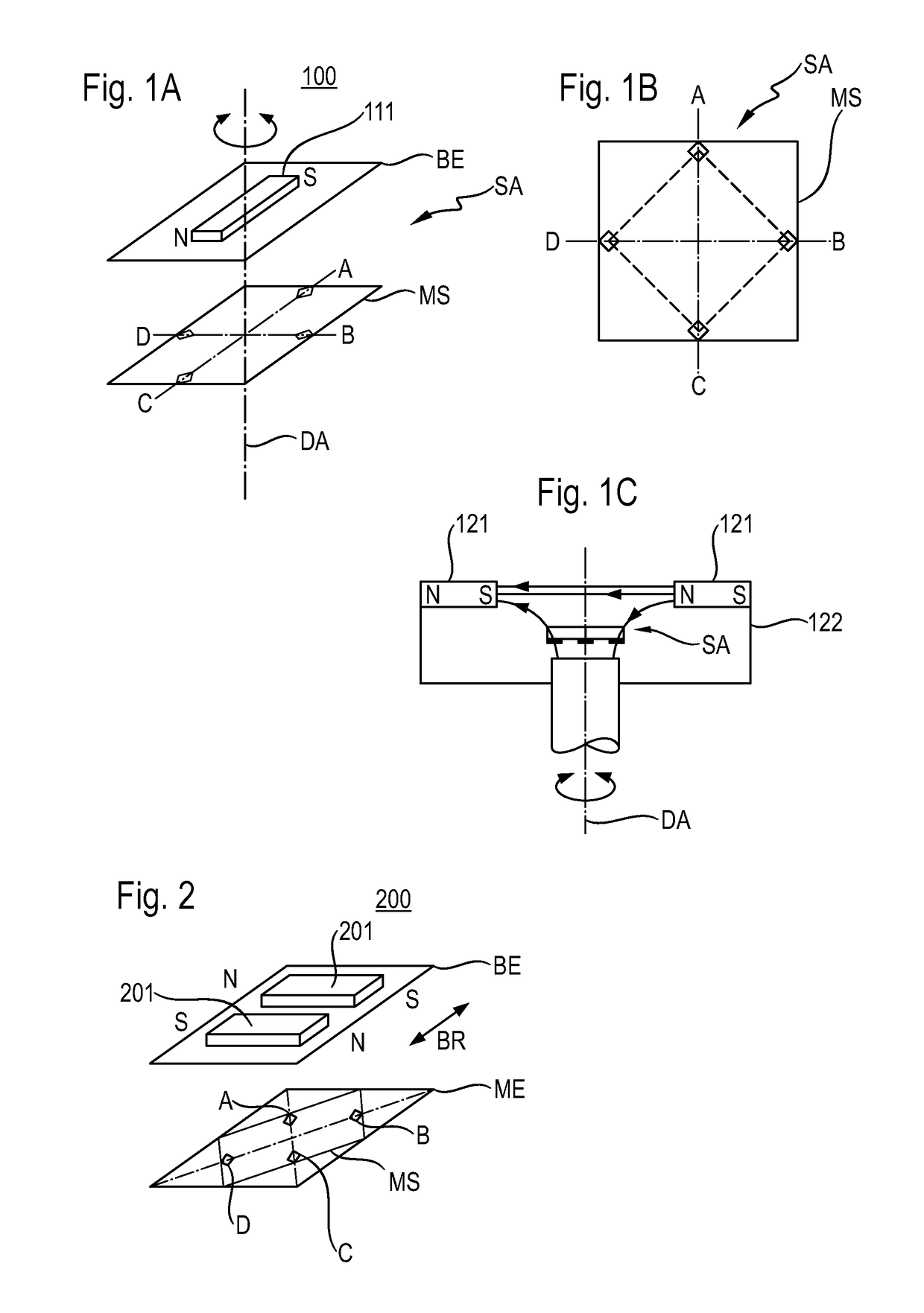 Integrated circuit arrangement for a position sensor