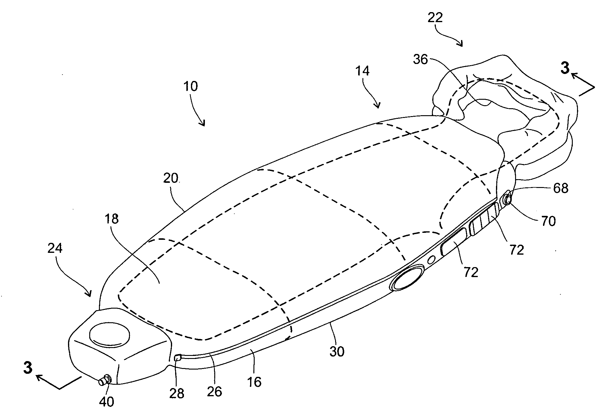 Chiropractic sleeping bag with self contained inflatable air bladders