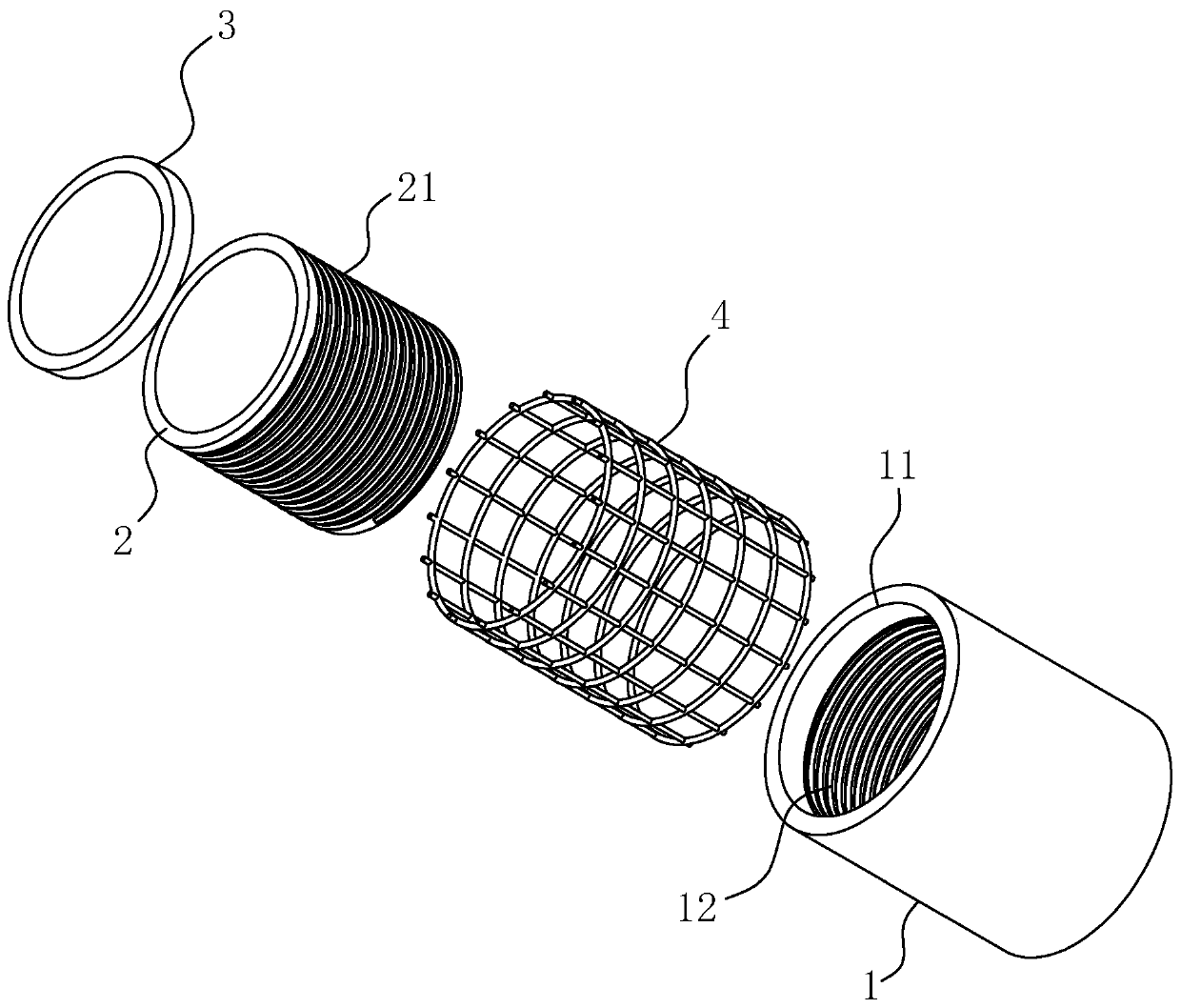 A kind of graphite silicon carbide thermocouple protective sleeve and preparation method thereof