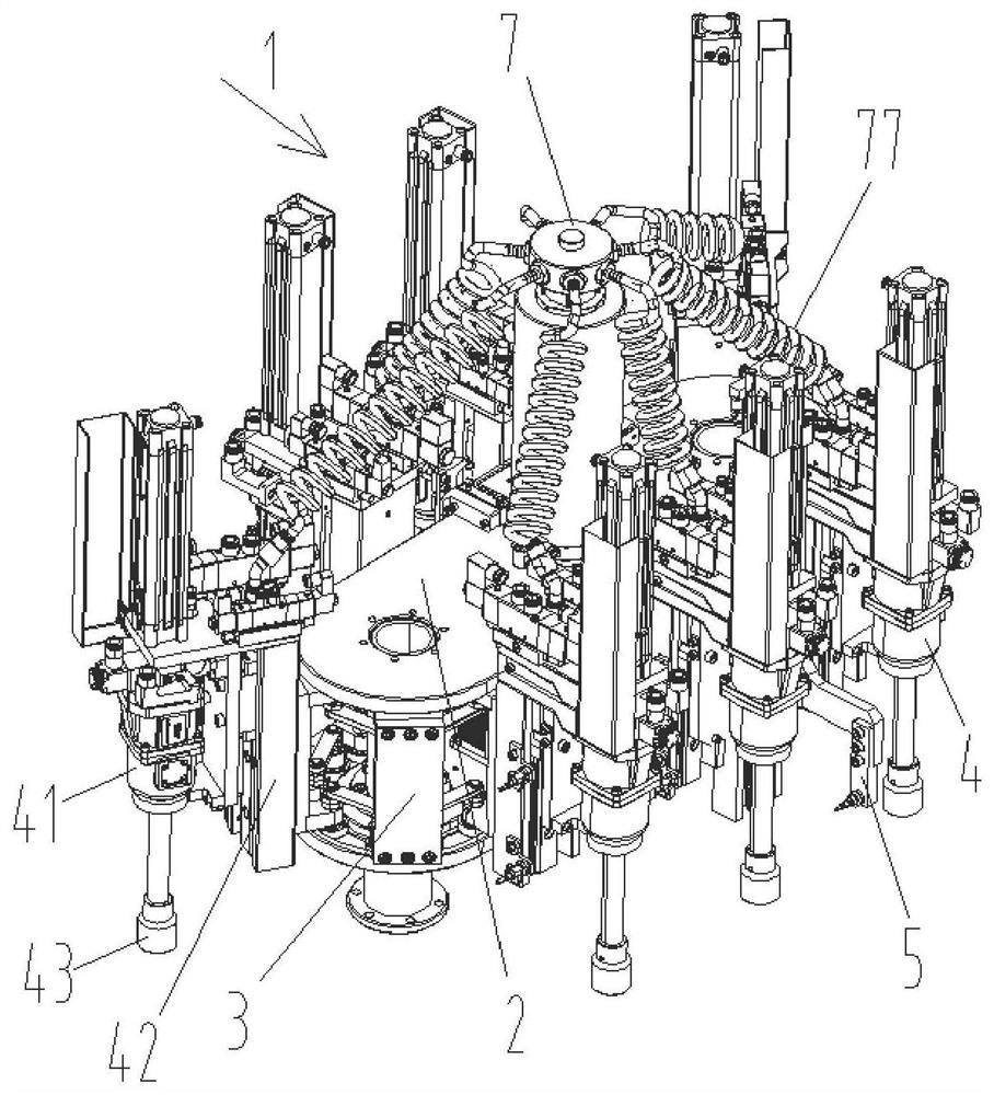 Pipe pile mold bolts automatically follow the circular cycle tightening mechanism without power