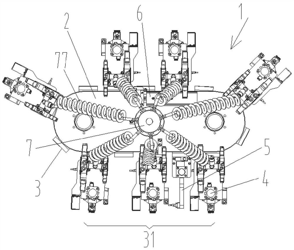 Pipe pile mold bolts automatically follow the circular cycle tightening mechanism without power