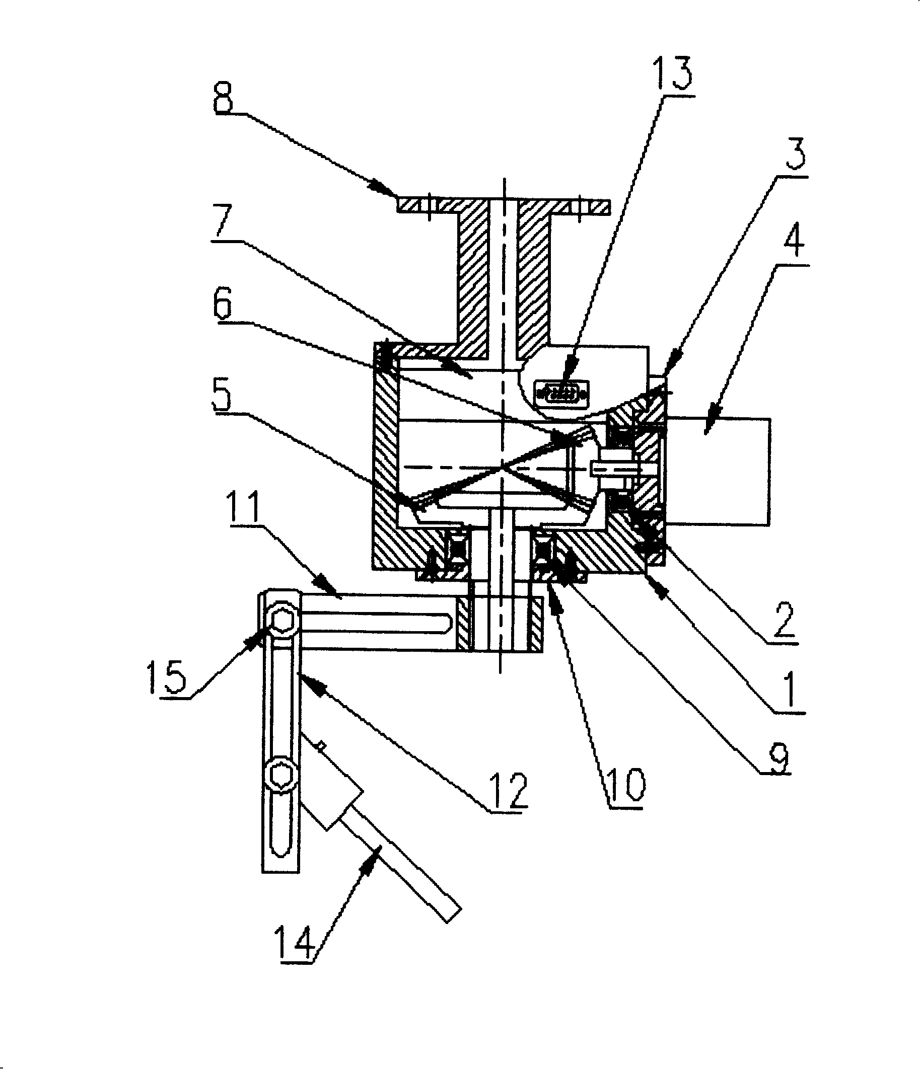 Side shaft powder feeding apparatus based on laser powder filling welding and powder feeding method