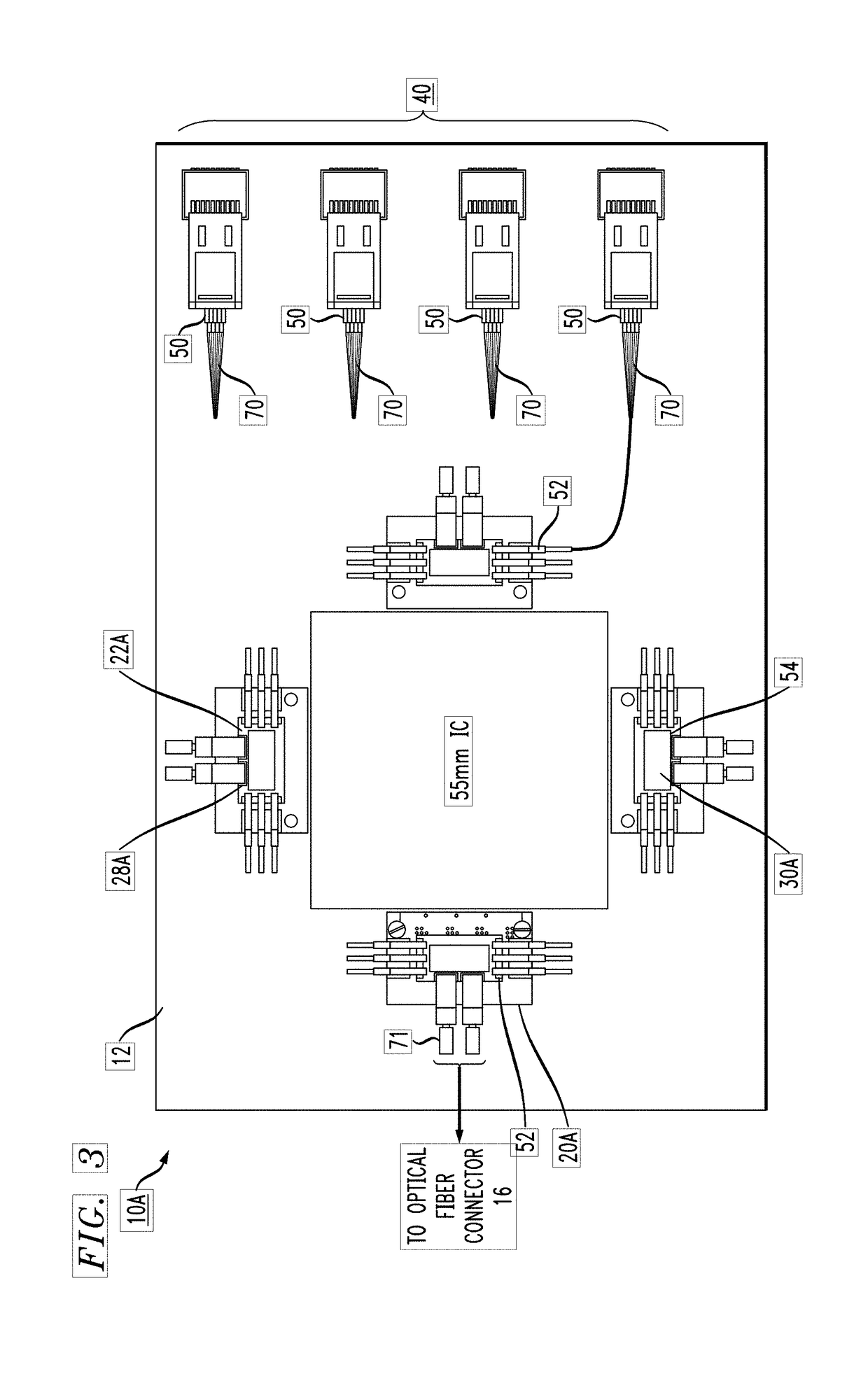 High Density Opto-Electronic Interconnection Configuration Utilizing Passive Alignment