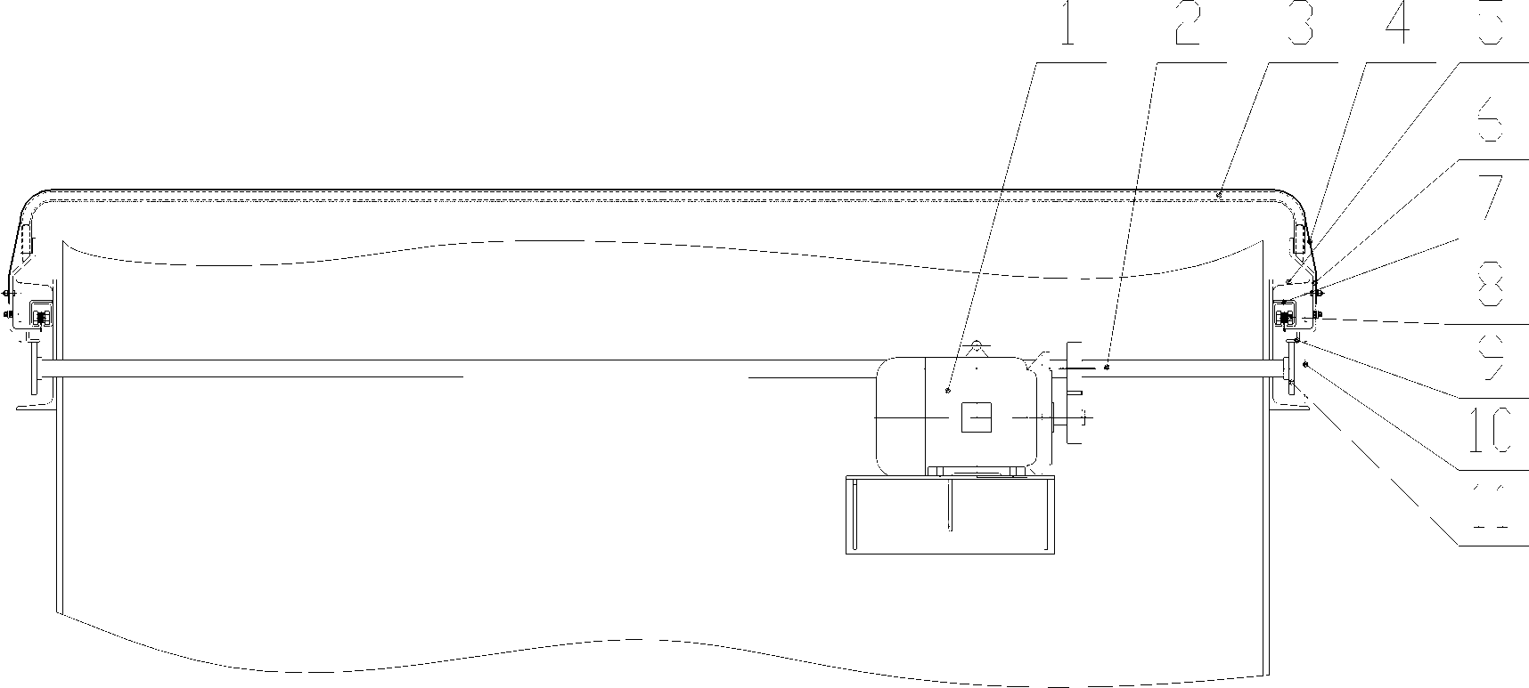 Soft canopy covering system of chain rail type dump truck