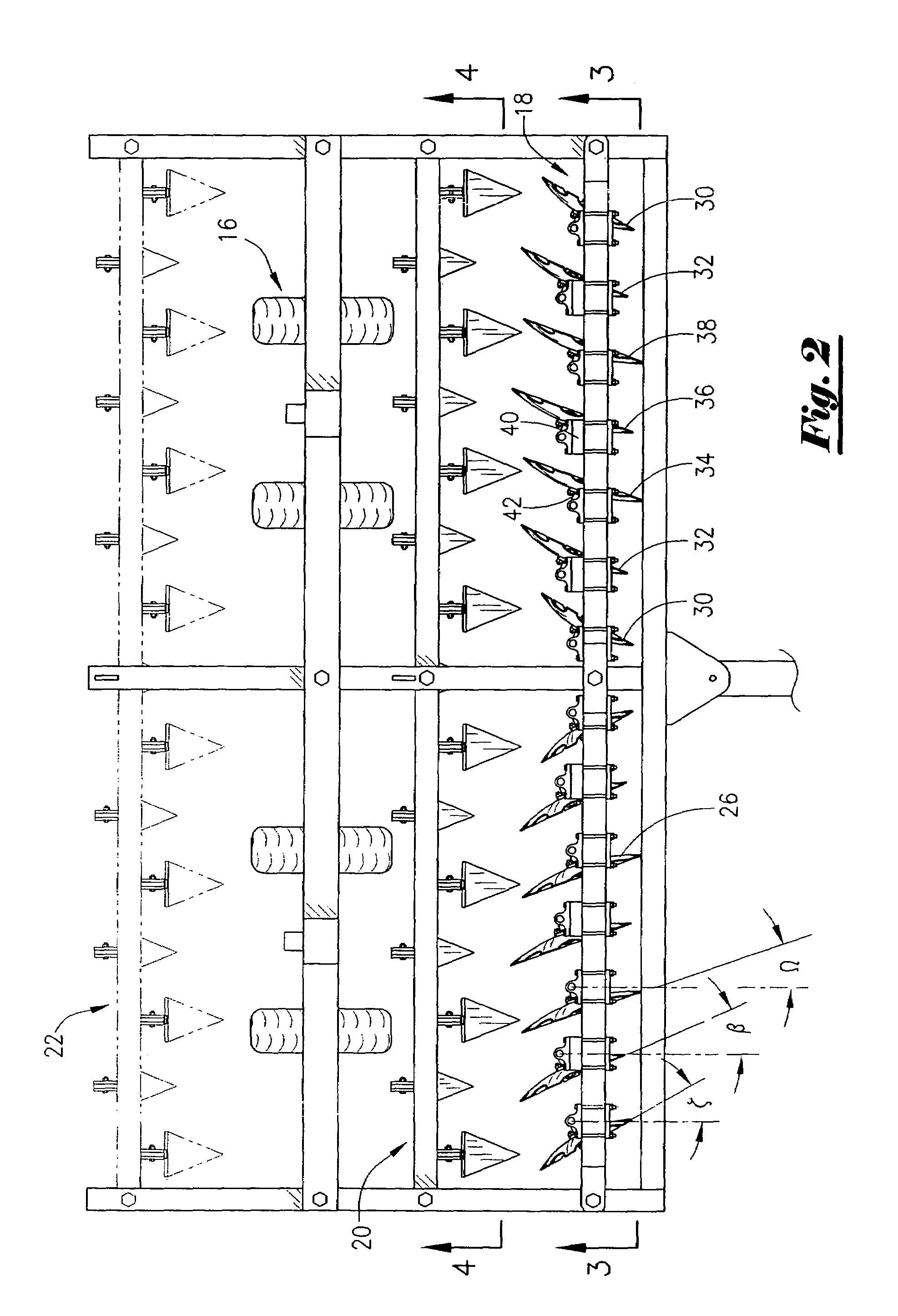 Agricultural disc harrow and method