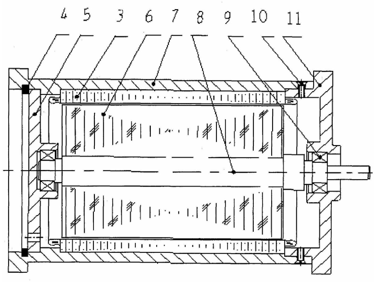 Slotless stator single-phase AC asynchronous motor composed of sinusoidal hollow cup windings