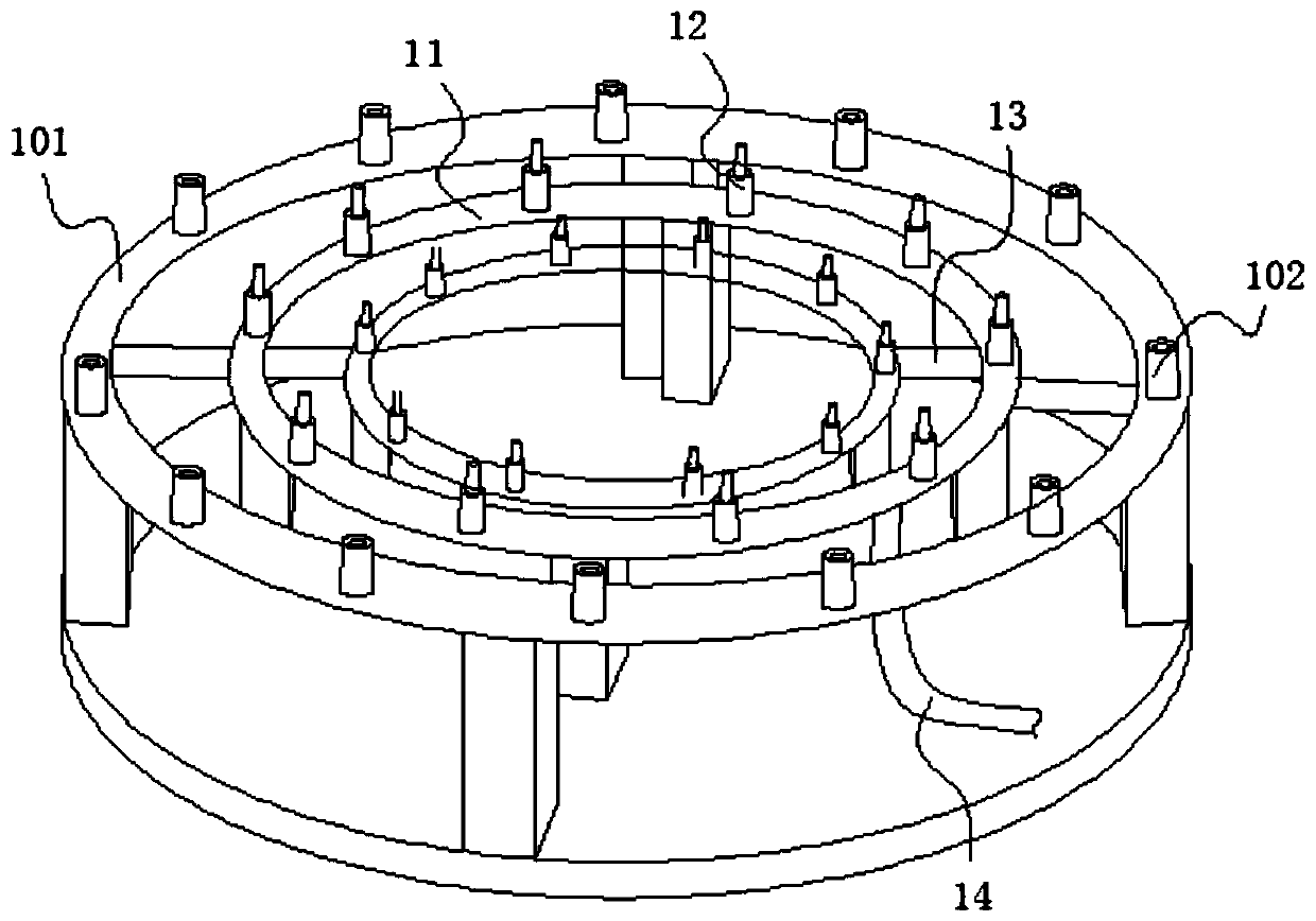 A landscape fountain with atomization effect