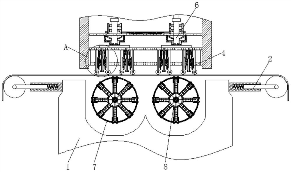 Anti-cloth-burning singeing device capable of removing dust by utilizing negative pressure