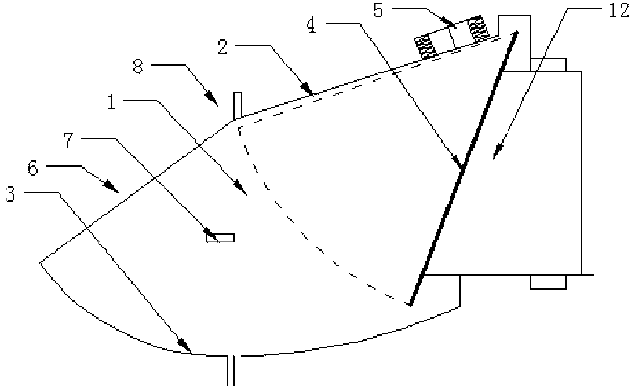 Discharge flue non-return device