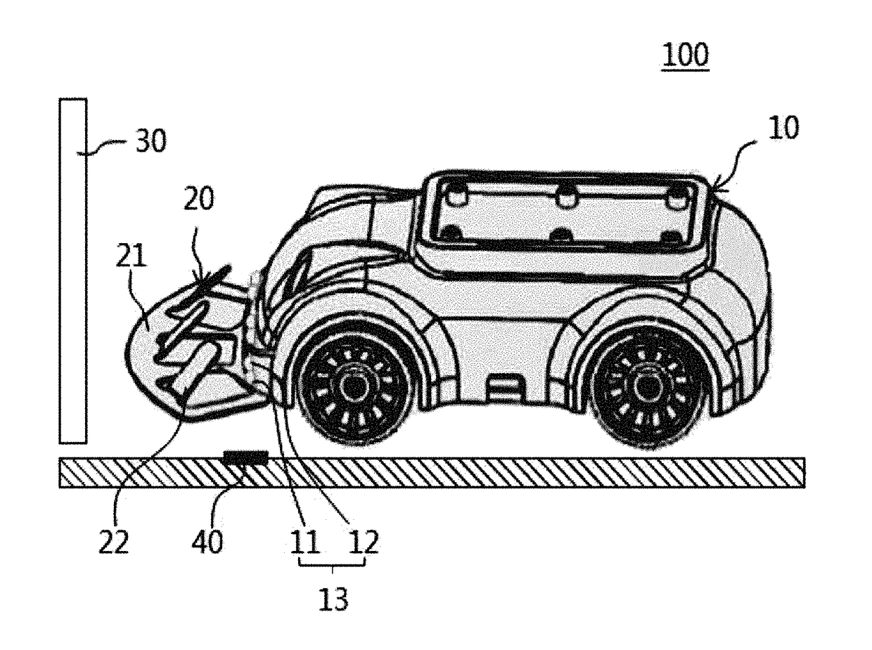 Mobile robot having reflector