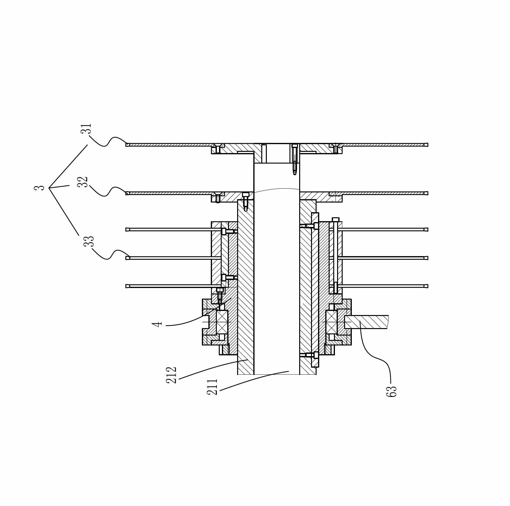 Full-automatic bilateral upper and lower shaft multi-blade woodworking sawing machine