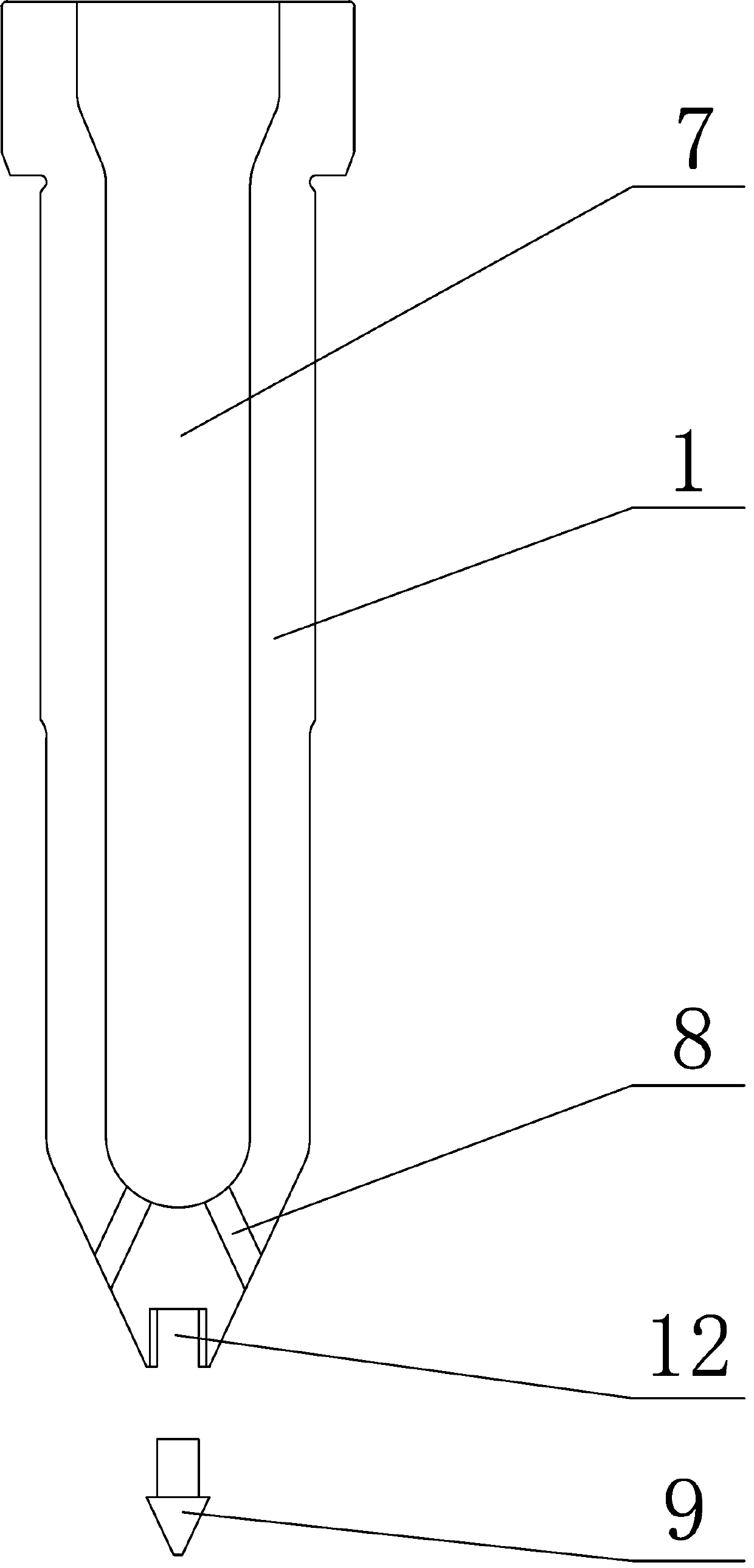 Wear-resistant degating structure and mounting process thereof