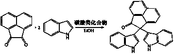 2,2-di(1H-indole-3-yl)-2H-acenaphthene-1-ketone compound and preparation method thereof