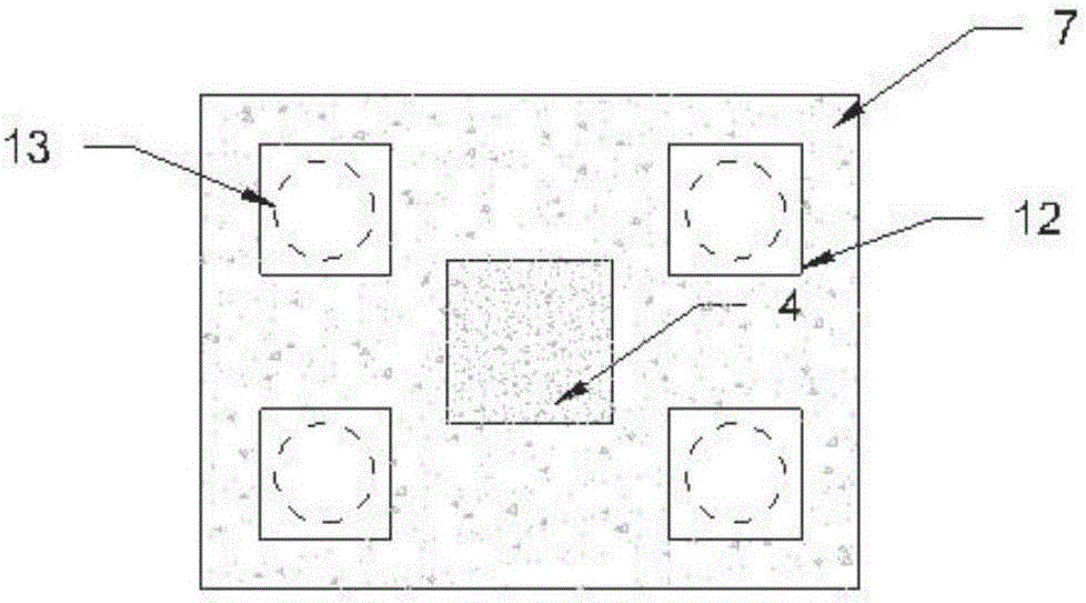 Prefabricated anchoring base for frozen soil foundation and installation method