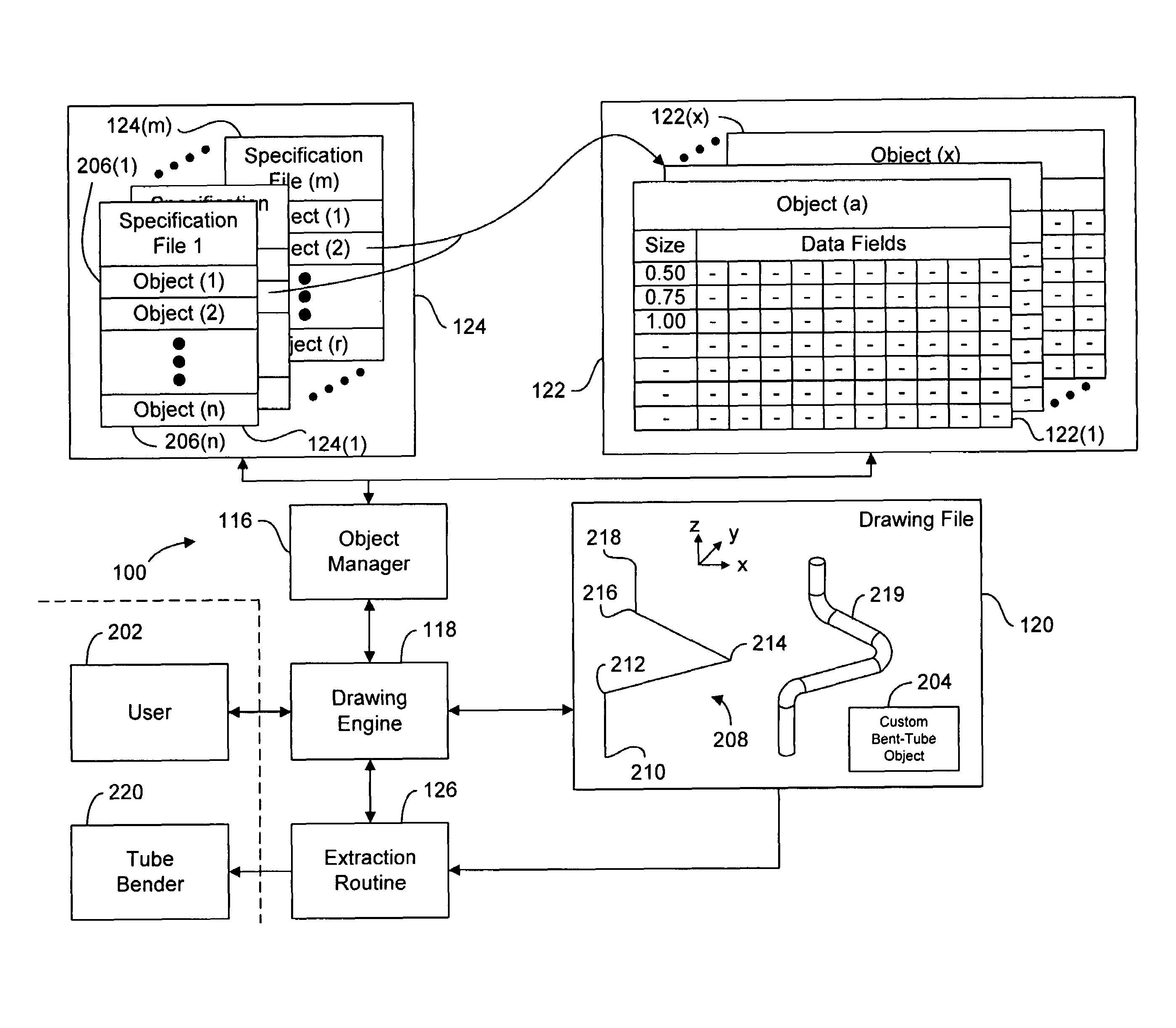 System and method for drawing and manufacturing bent pipes