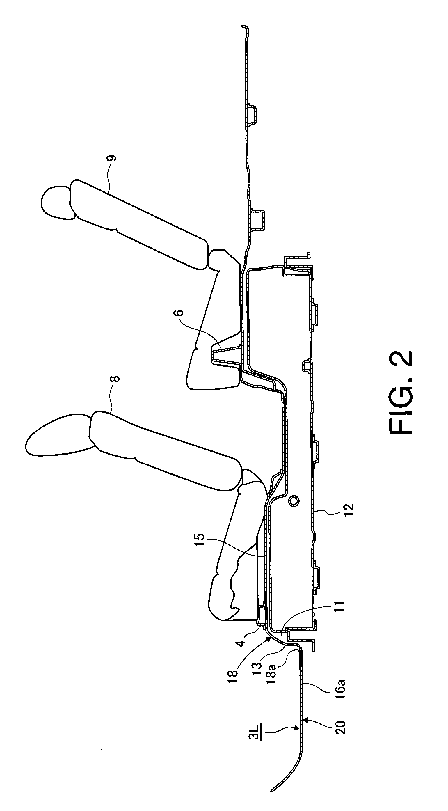 Vehicle battery pack housing structure