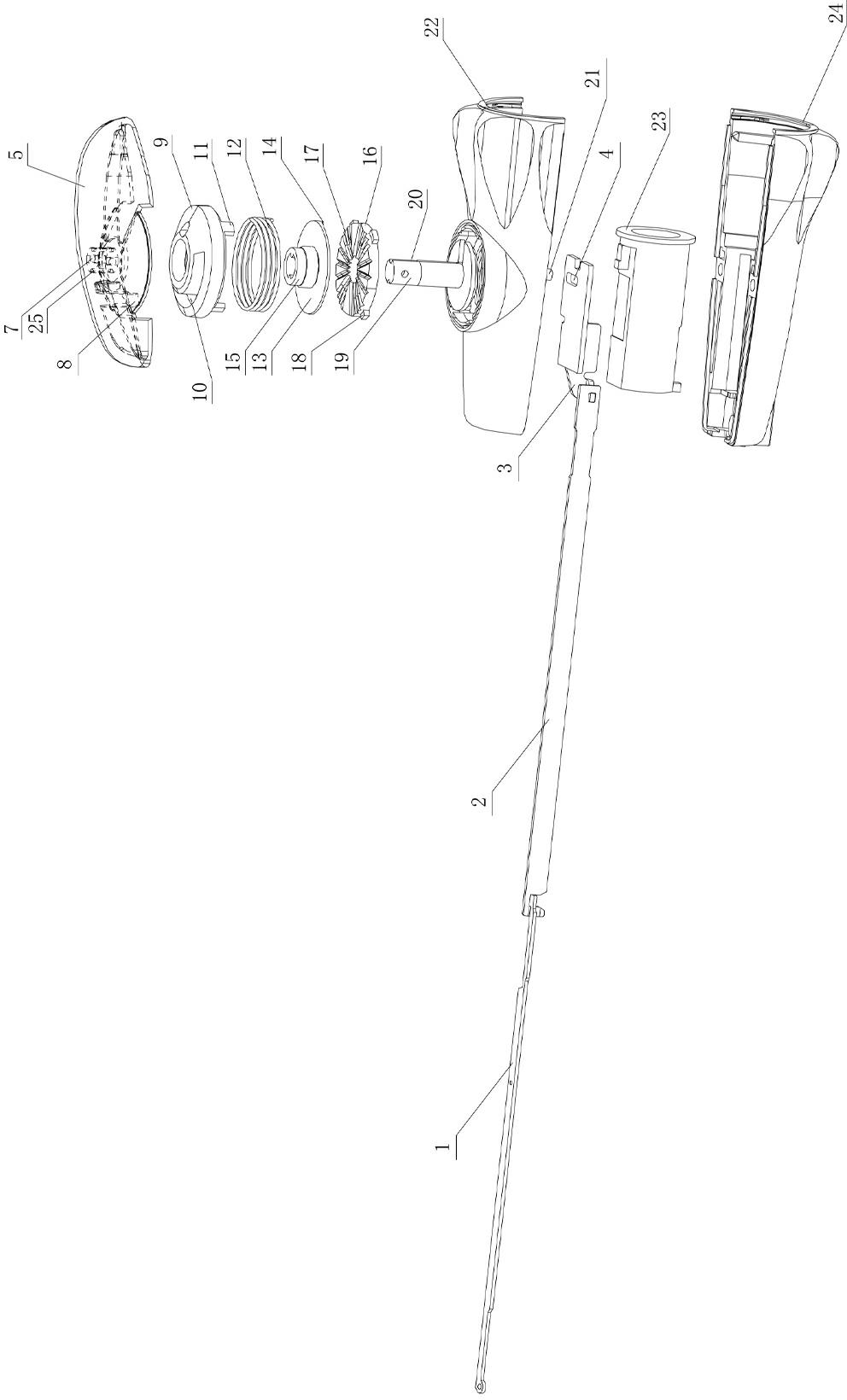 Device for regulating nail cabin direction of disposable intra-cavity cutting coinciding instrument