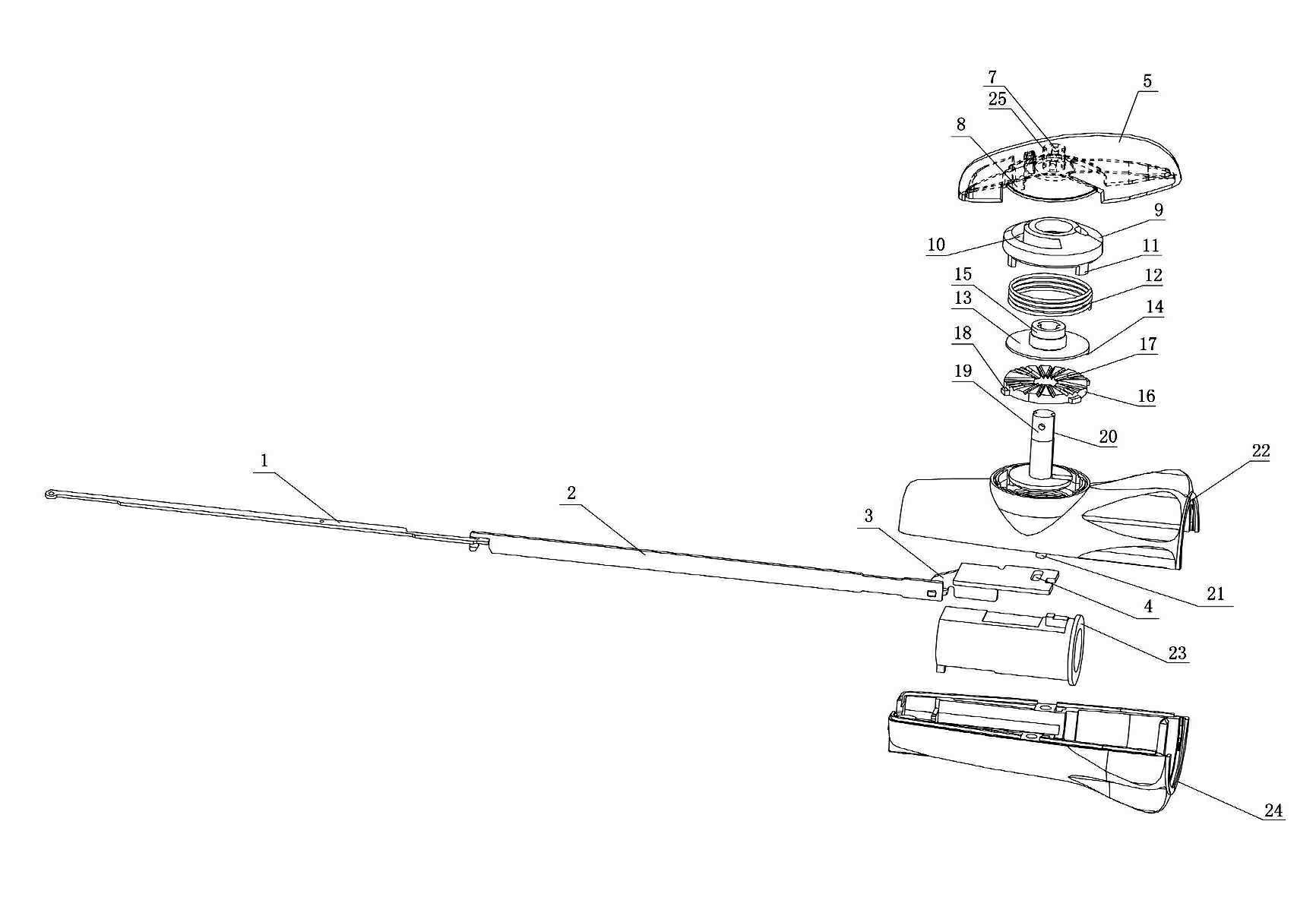 Device for regulating nail cabin direction of disposable intra-cavity cutting coinciding instrument