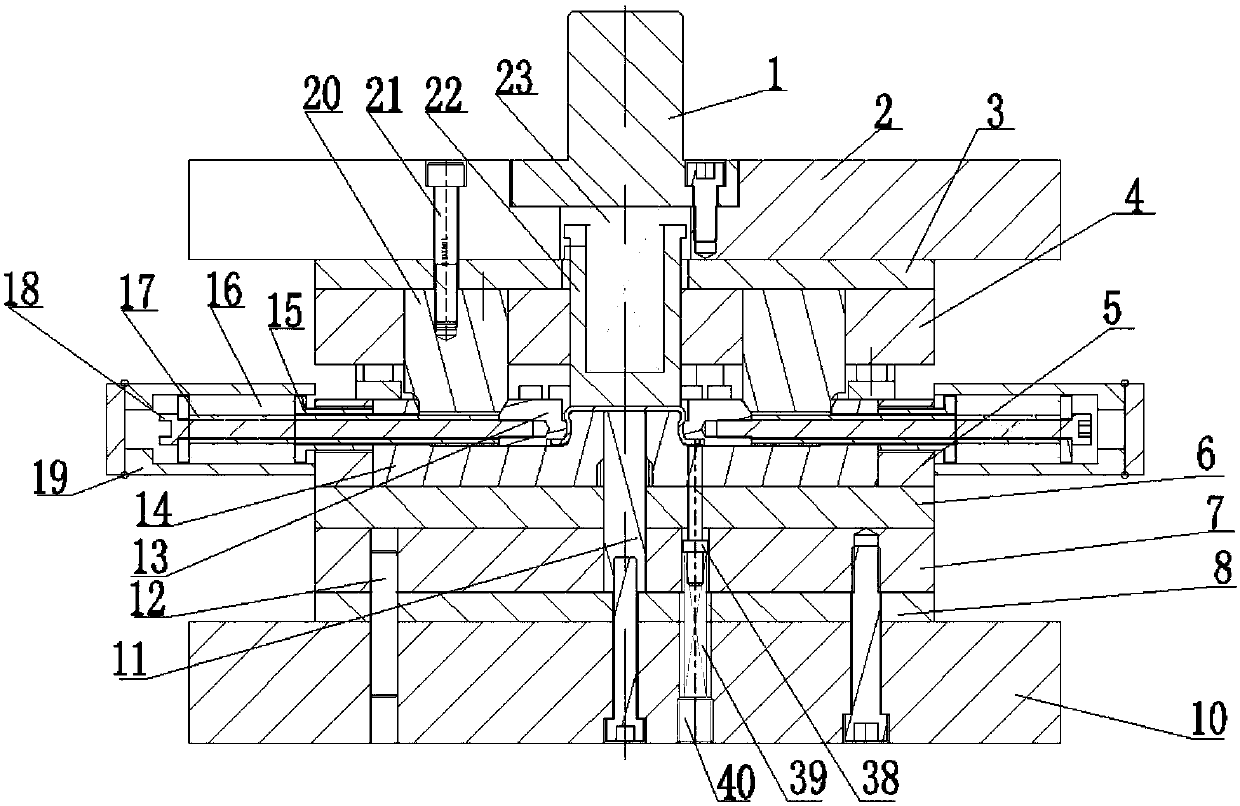 Novel stamping die structure