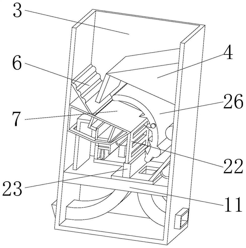 Metal-containing garbage screening device