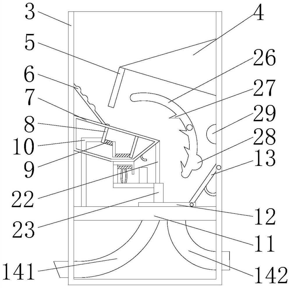 Metal-containing garbage screening device