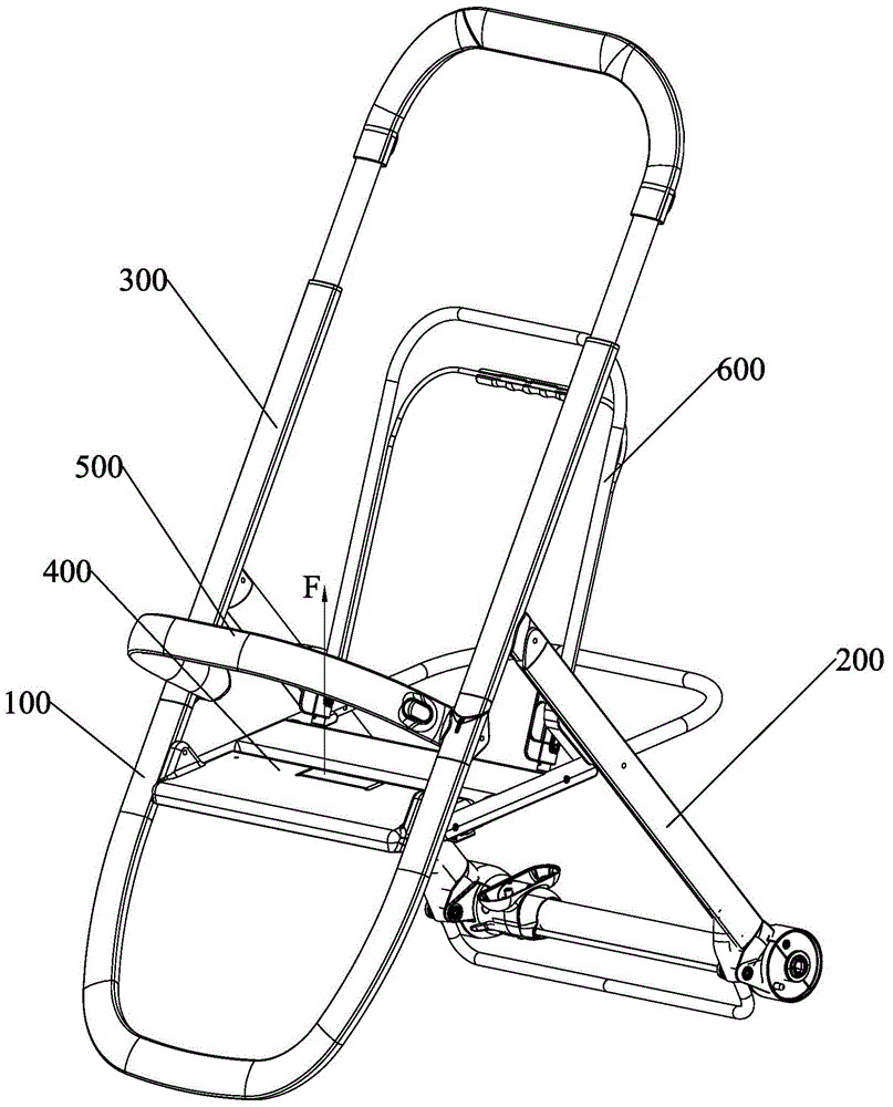 Foldable infant carriage frame