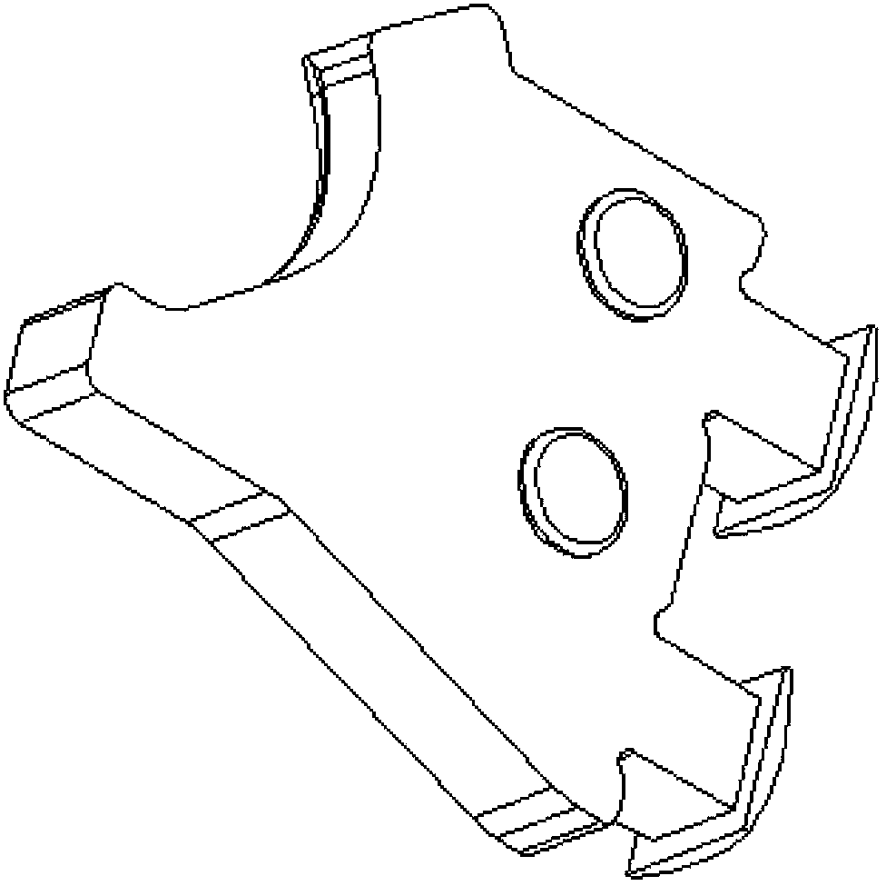 High-frequency quenching tool for gusset plates of gear shifting connecting rod of automobile transmission and working method thereof