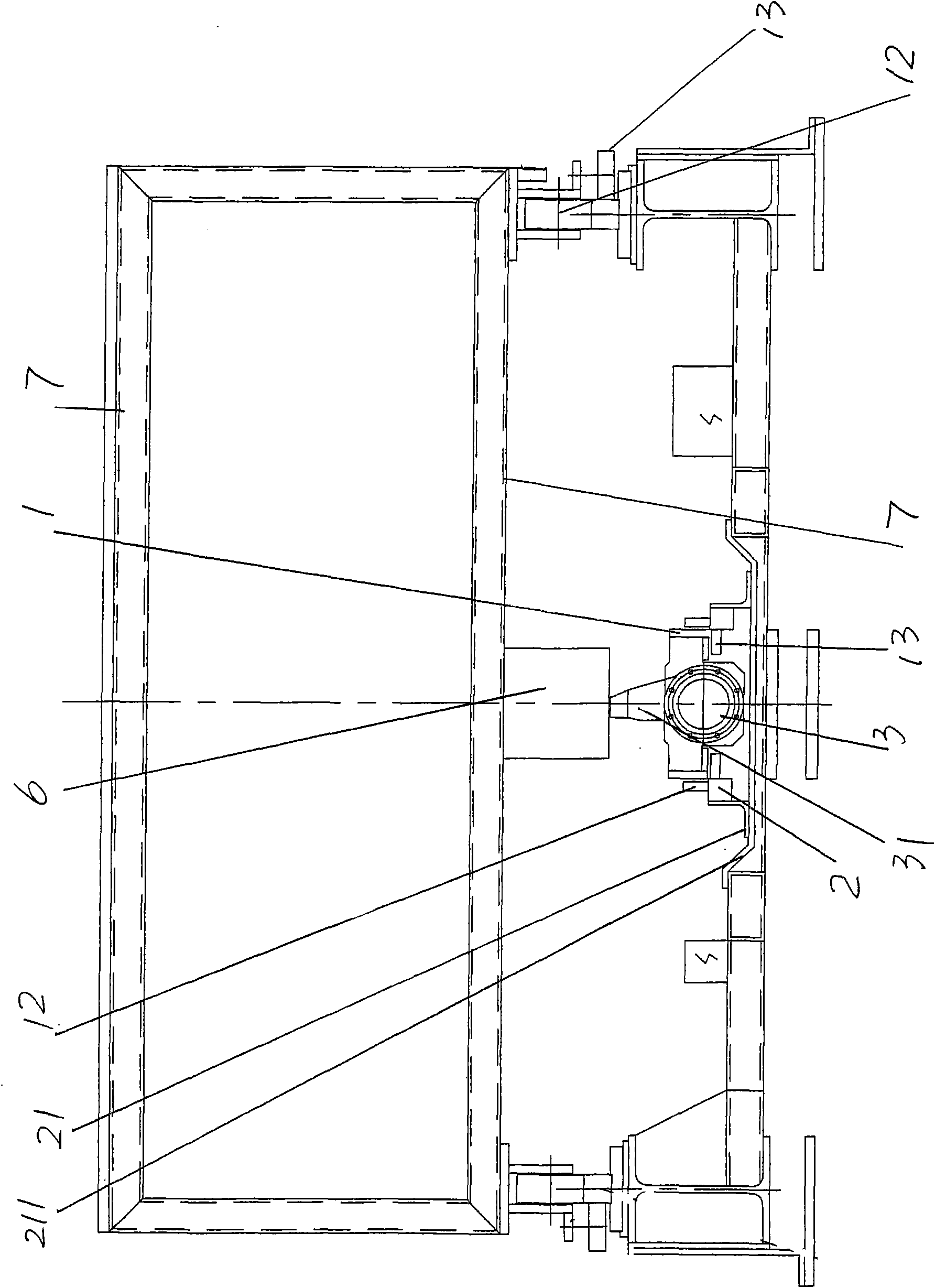 Material loading trolley moving mechanism of electronic product annealing or sintering furnace