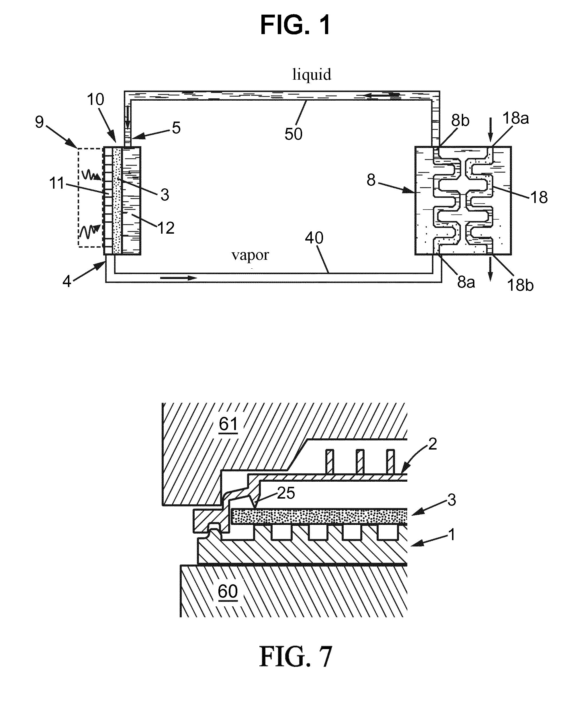 Evaporator with simplified assembly for diphasic loop