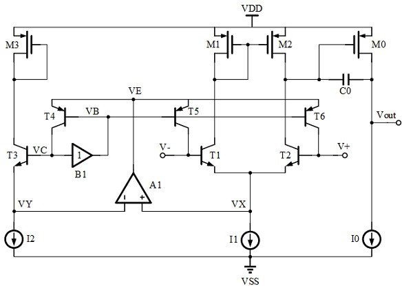 Semiconductor operational amplifier device and semiconductor sensing device