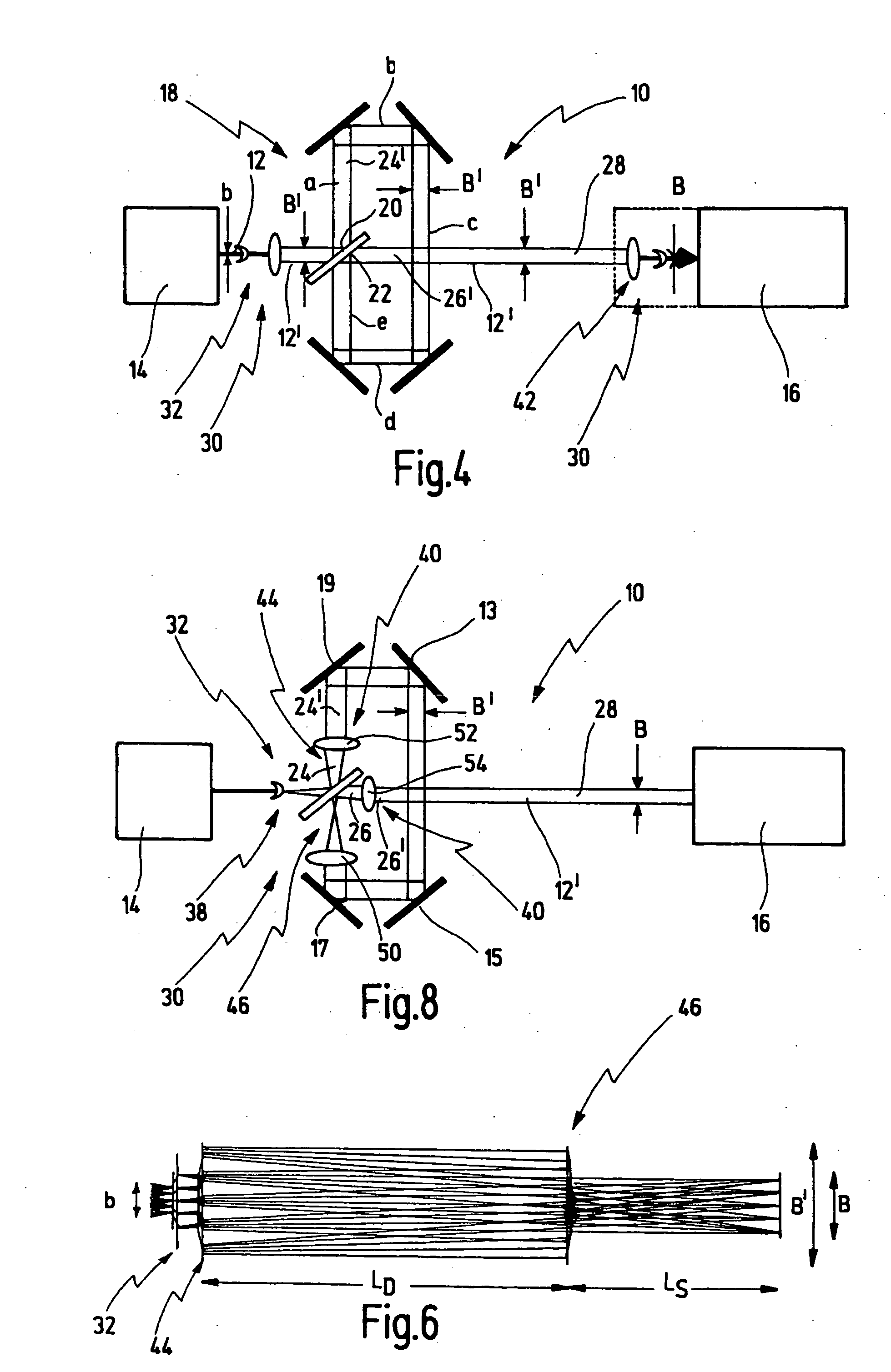 Method and optical arrangement for beam guiding of a light beam with beam delay