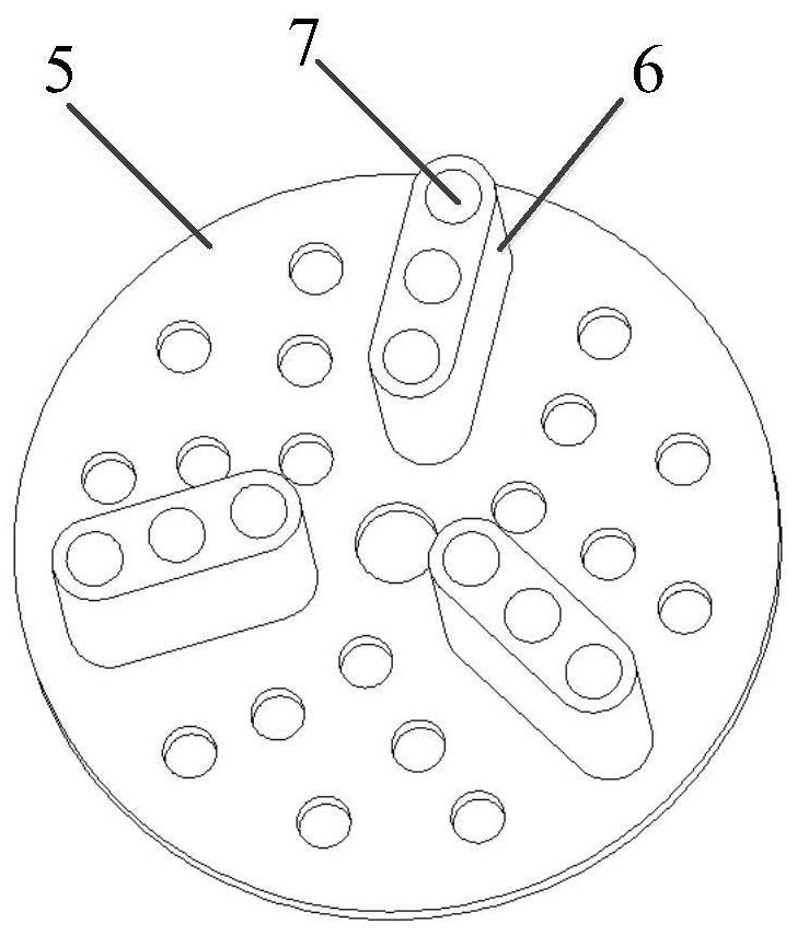 Partition plate nozzle structure of pre-combustion chamber