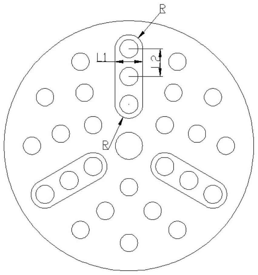 Partition plate nozzle structure of pre-combustion chamber