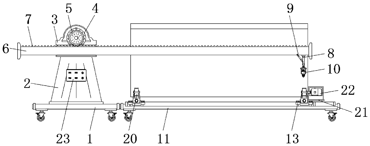 Spraying equipment for large pipe inner side