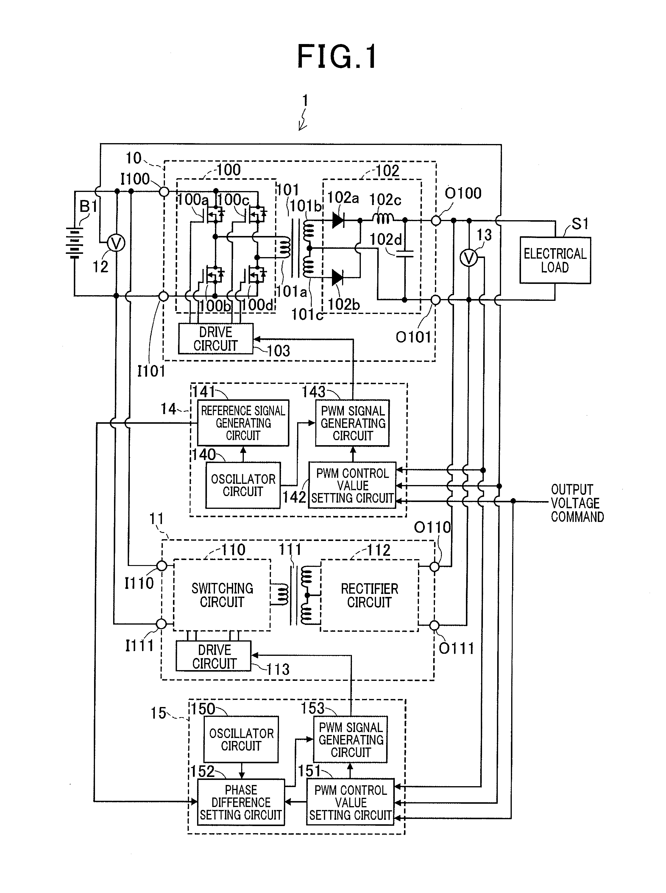 Electric power converter apparatus which attenuates frequency components of ripple in output current